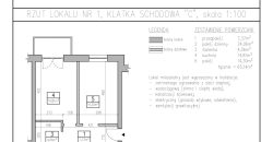 Mieszkanie 1C (3 pok, parter)